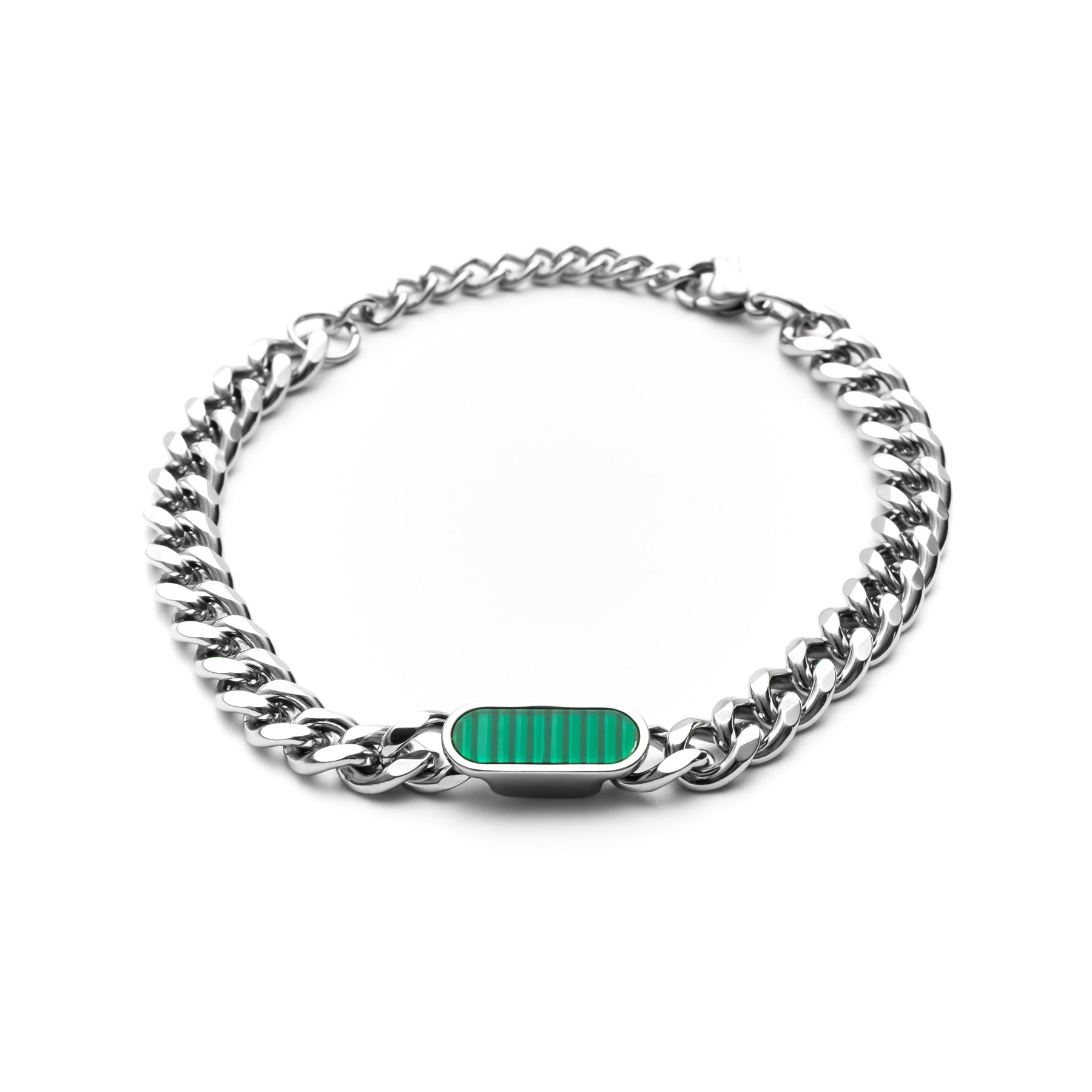Emerald Civitas Mens Stainless Steel Bracelet