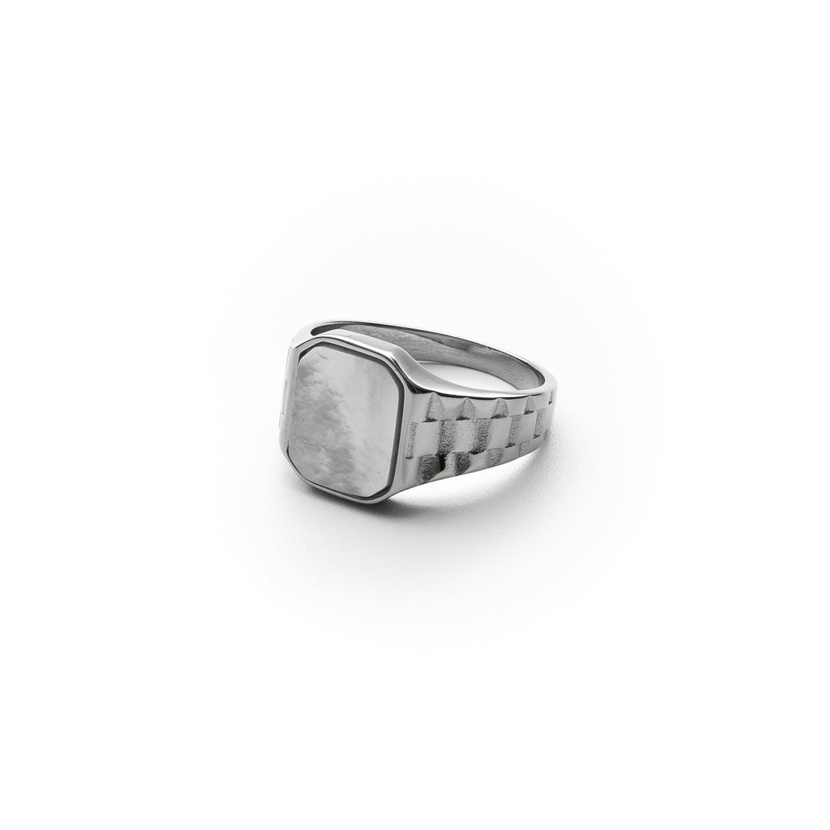 Anel Masculino Aco Inoxidavel Monarca White