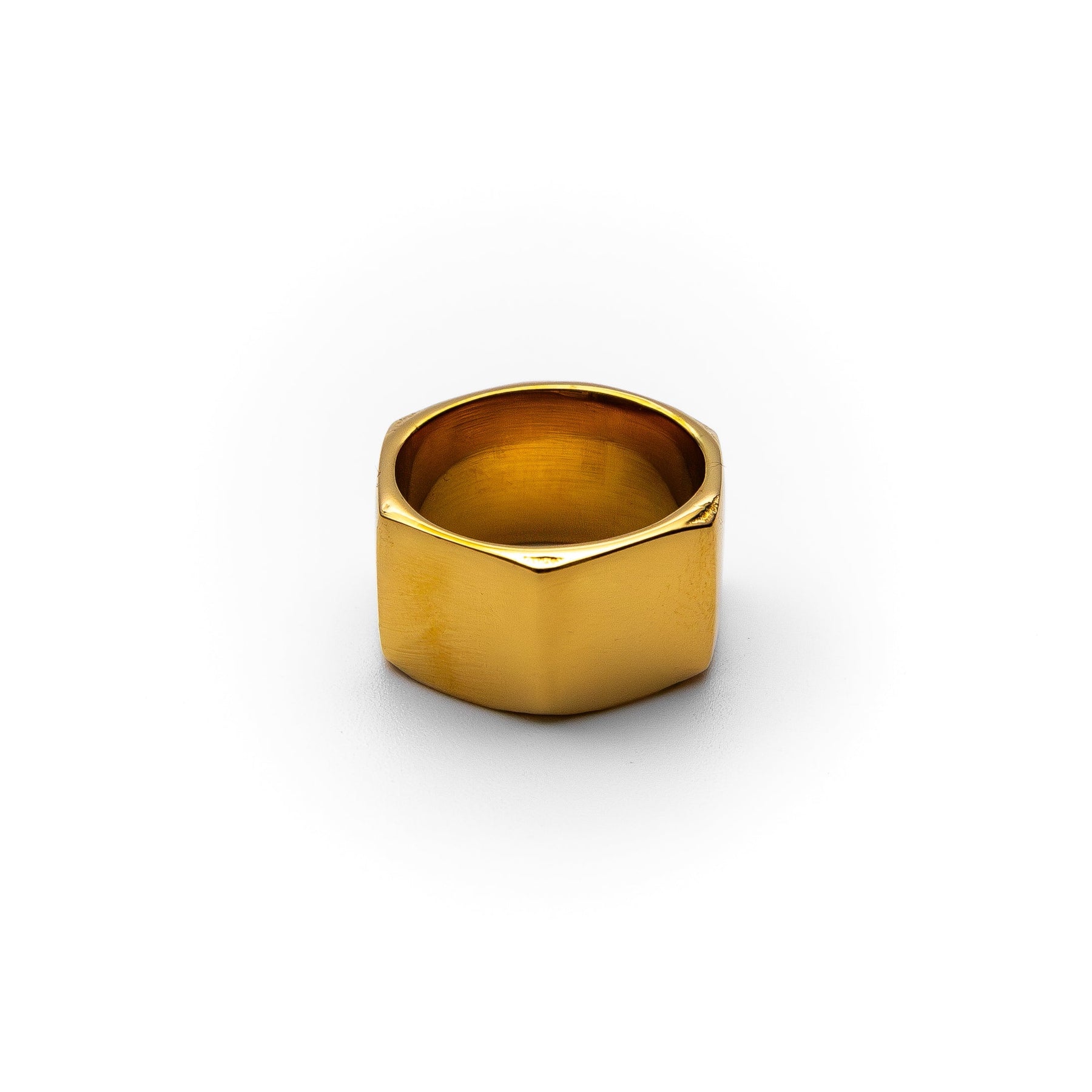 Anel Masculino Dourado Brutus