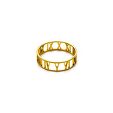 Anel Masculino Dourado Chrono