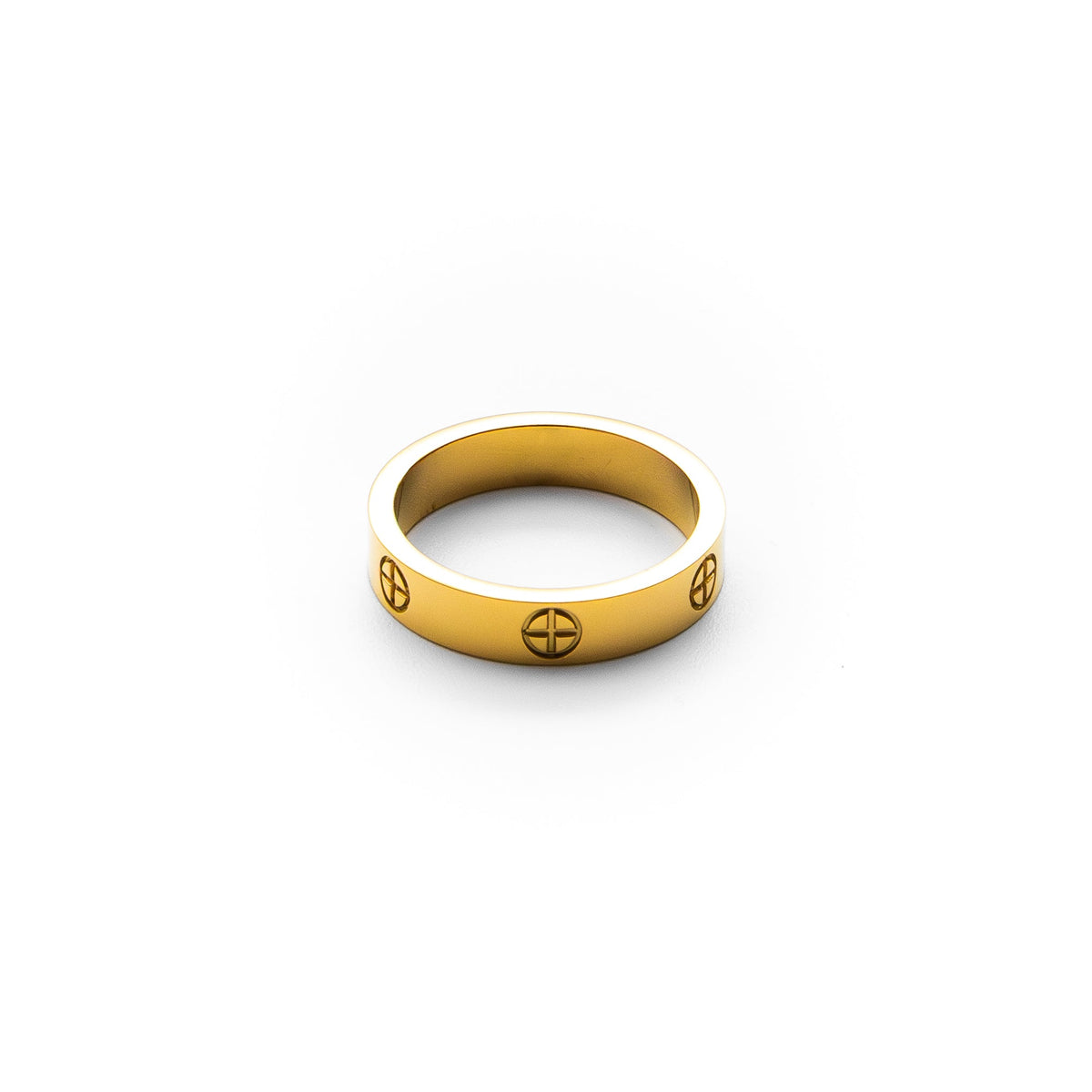 Anel Masculino Dourado Marques