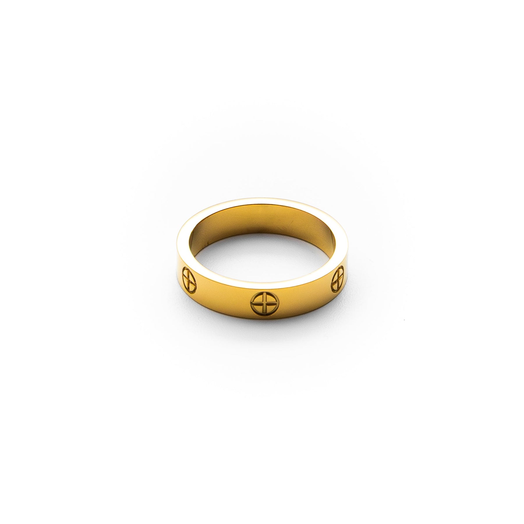 Anel Masculino Dourado Marques