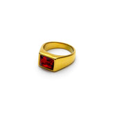 Anel Masculino Dourado Red Opium