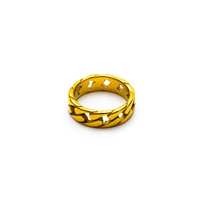 Anel Masculino Dourado Relo