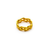 Anel Masculino Dourado Solice