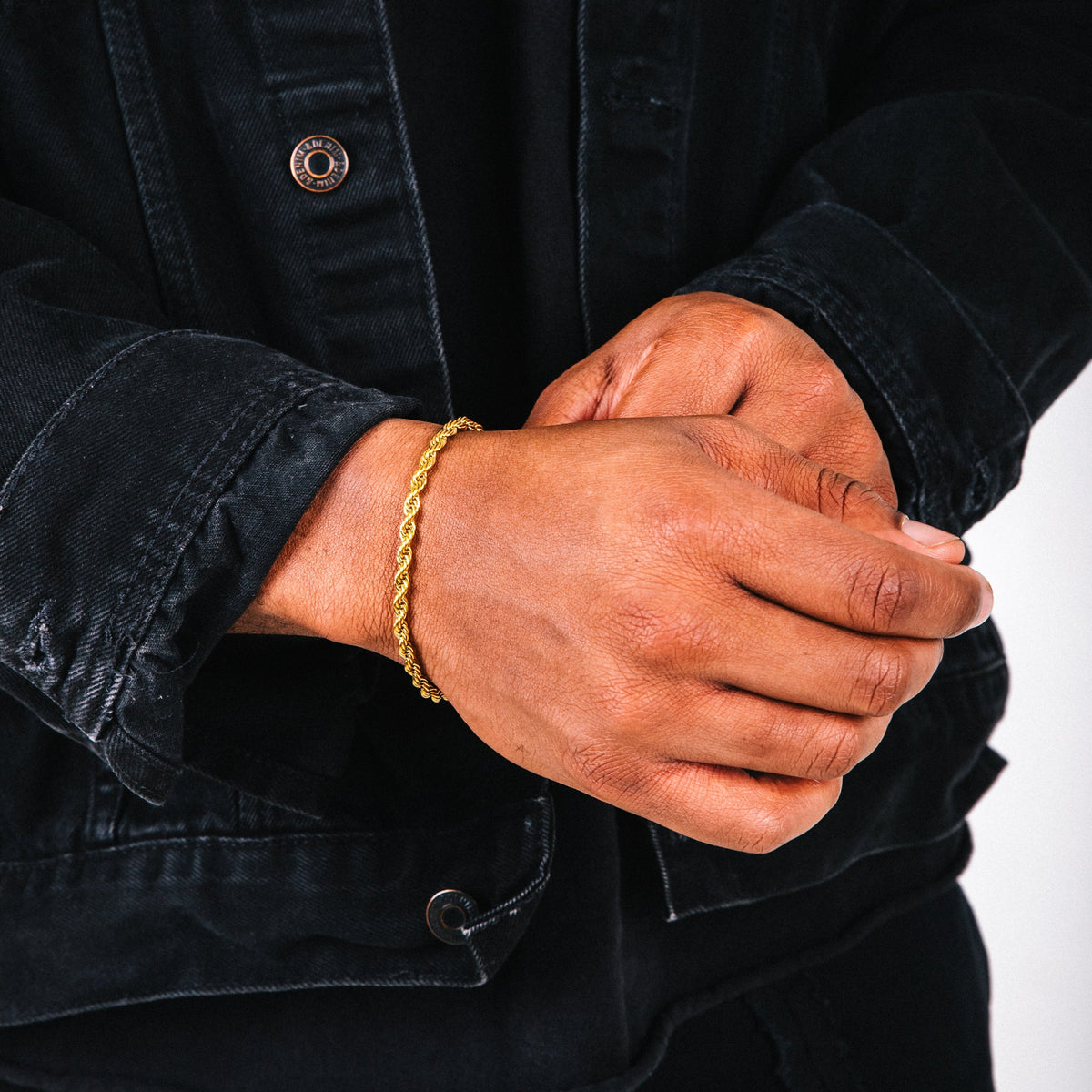 Avento Men's Stainless Steel Gold Bracelet