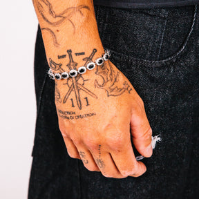 Black Halo Cut Mens Bracelet