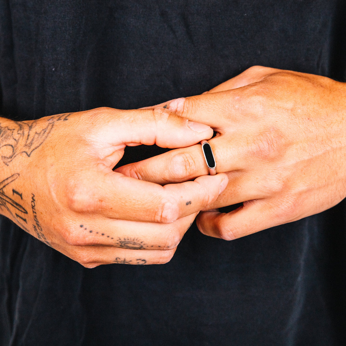 Black Slate Mens Ring