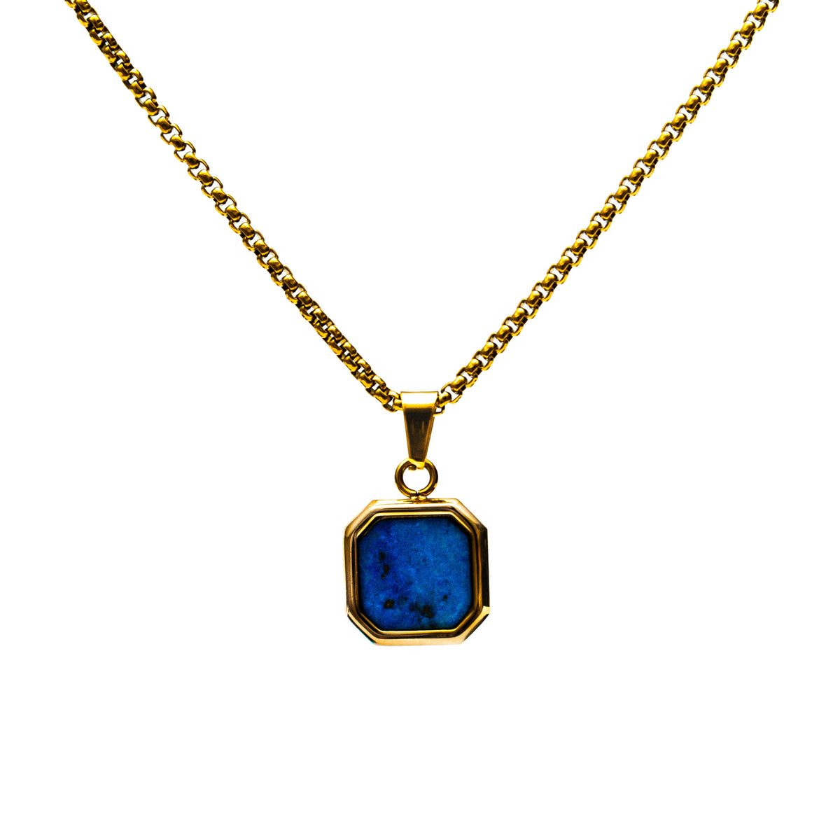 Blue Icon Men's Gold Stainless Steel Chain
