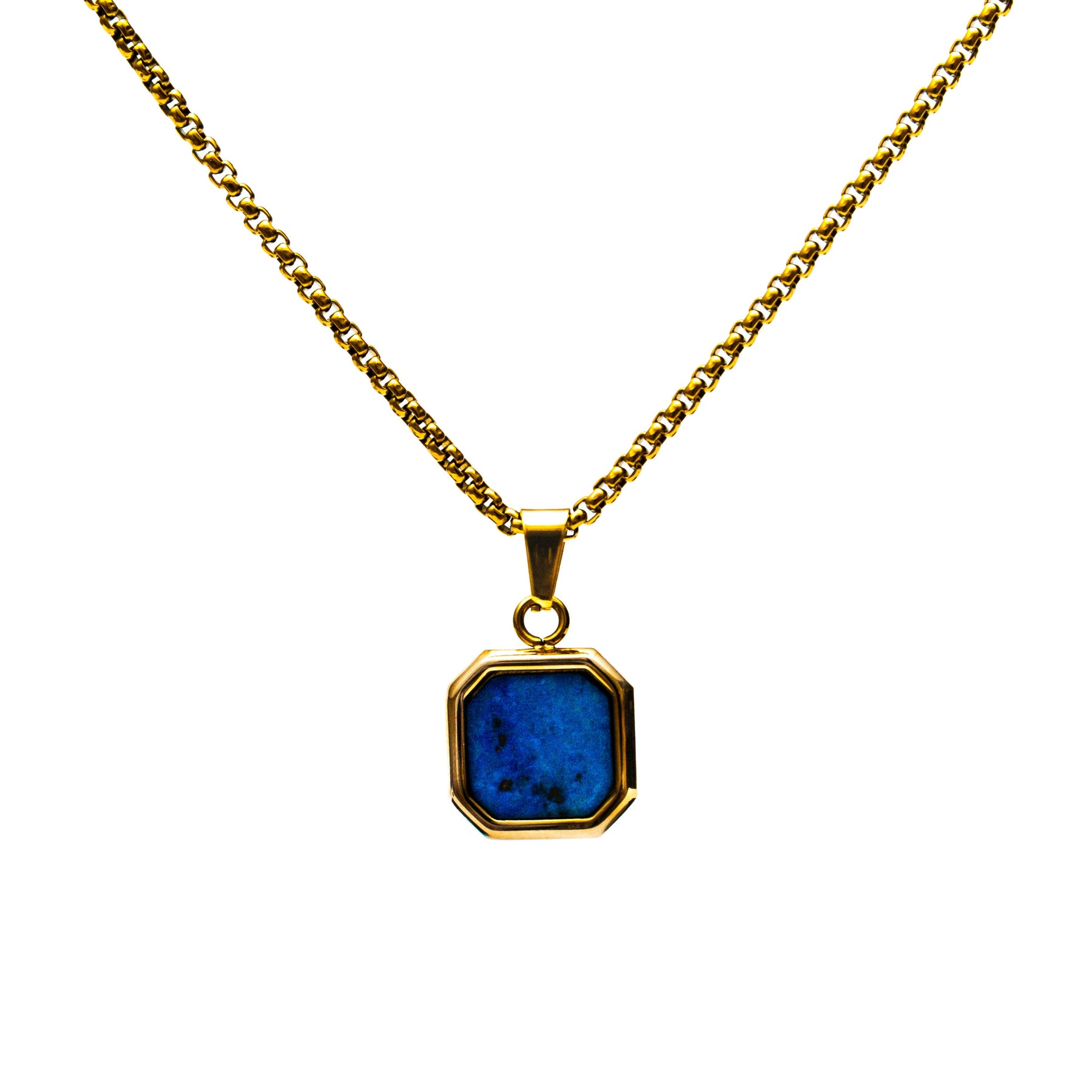 Blue Icon Men's Gold Stainless Steel Chain