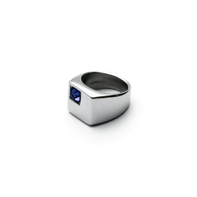 Blue Nova Mens Stainless Steel Ring