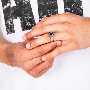 Blue Opium Men's Stainless Steel Ring