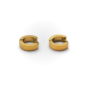 Brinco Argola Masculino Dourado Halo
