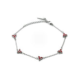 Calista Red Mens Stainless Steel Bracelet
