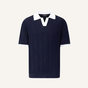 Camisa Polo Masculina Old Money La Martine azul marinho