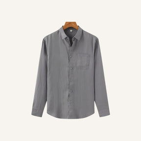 Camisa de Linho Masculina Manga Longa Milford cinza