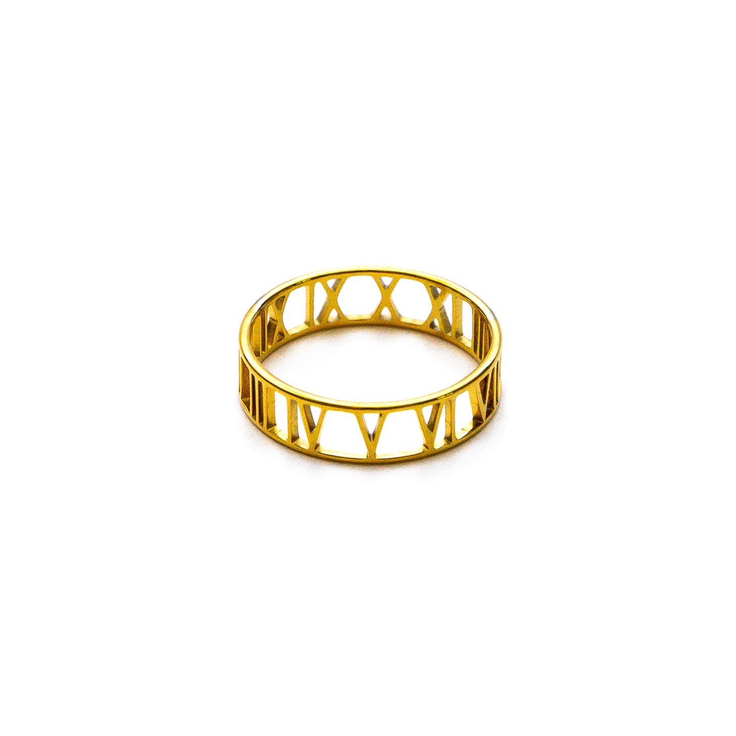 Chrono Men's Gold Stainless Steel Ring