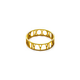 Chrono Men's Gold Stainless Steel Ring