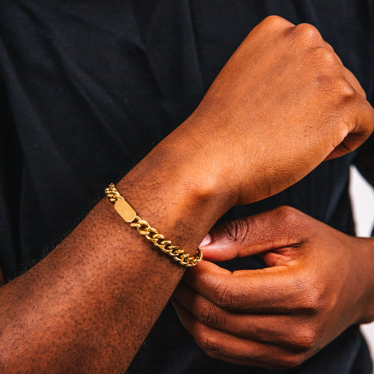 Civitas Gold Mens Stainless Steel Bracelet
