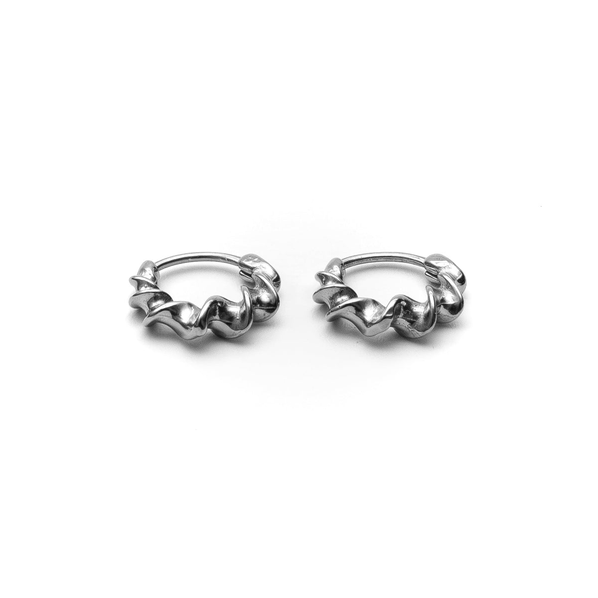 Coil Mens Stainless Steel Earrings