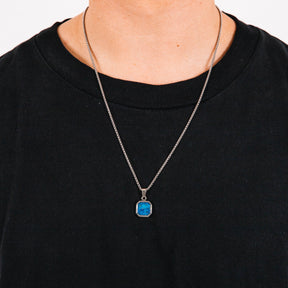 Corrente Masculina Aço Inoxidável Blue Icon