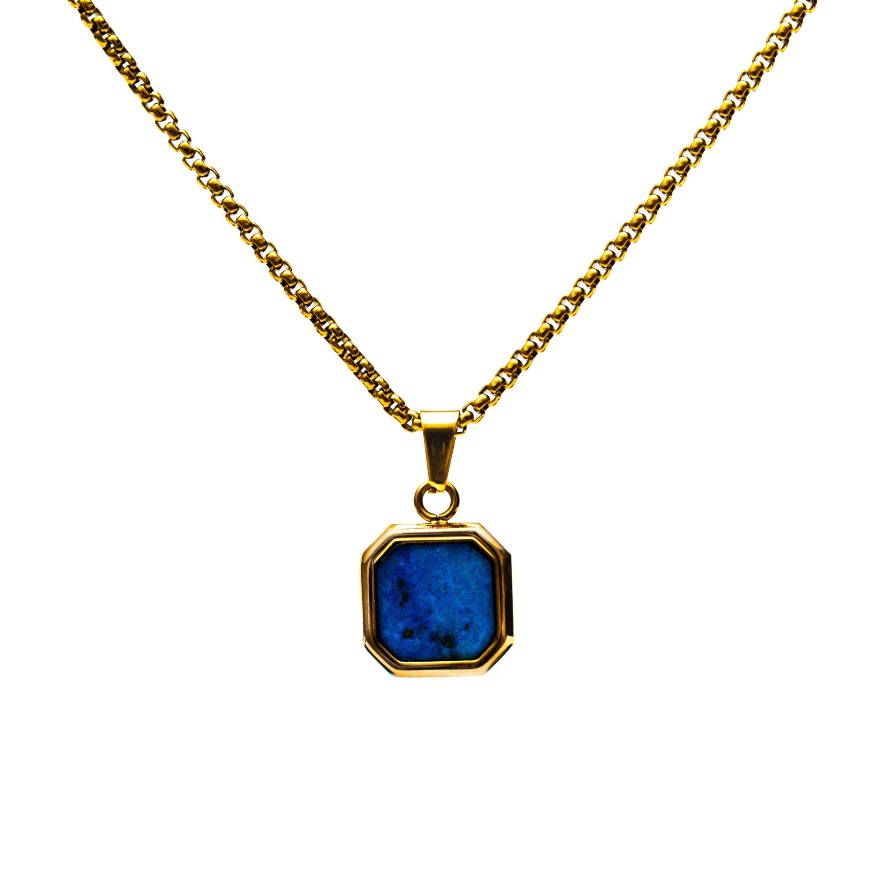 Corrente Masculina Dourada Blue Icon