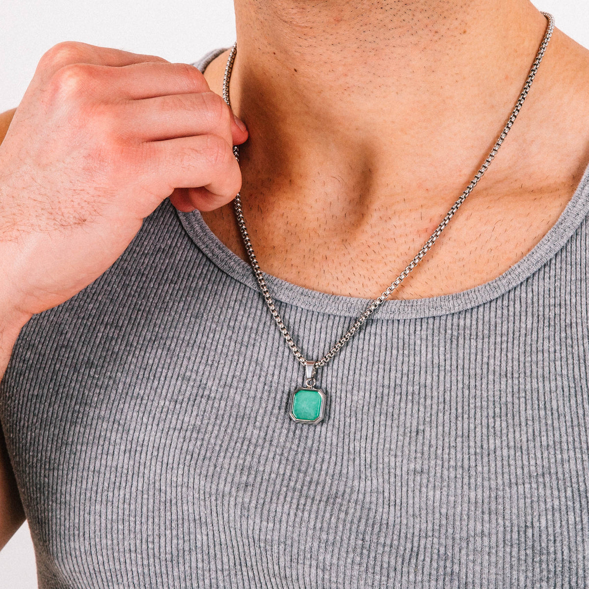 Corrente Masculina de Aço Inoxidável Jade