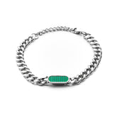 Emerald Civitas Mens Stainless Steel Bracelet