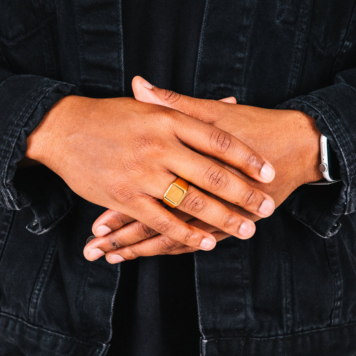 Forge Mens Gold Stainless Steel Ring