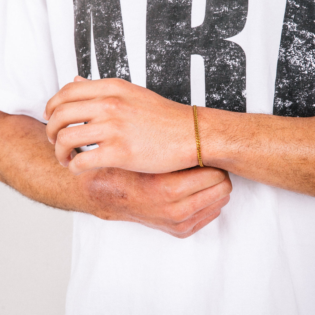 Luxury Men's Gold Stainless Steel Bracelet