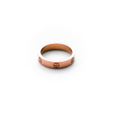 Marque Mens Rose Gold Stainless Steel Ring