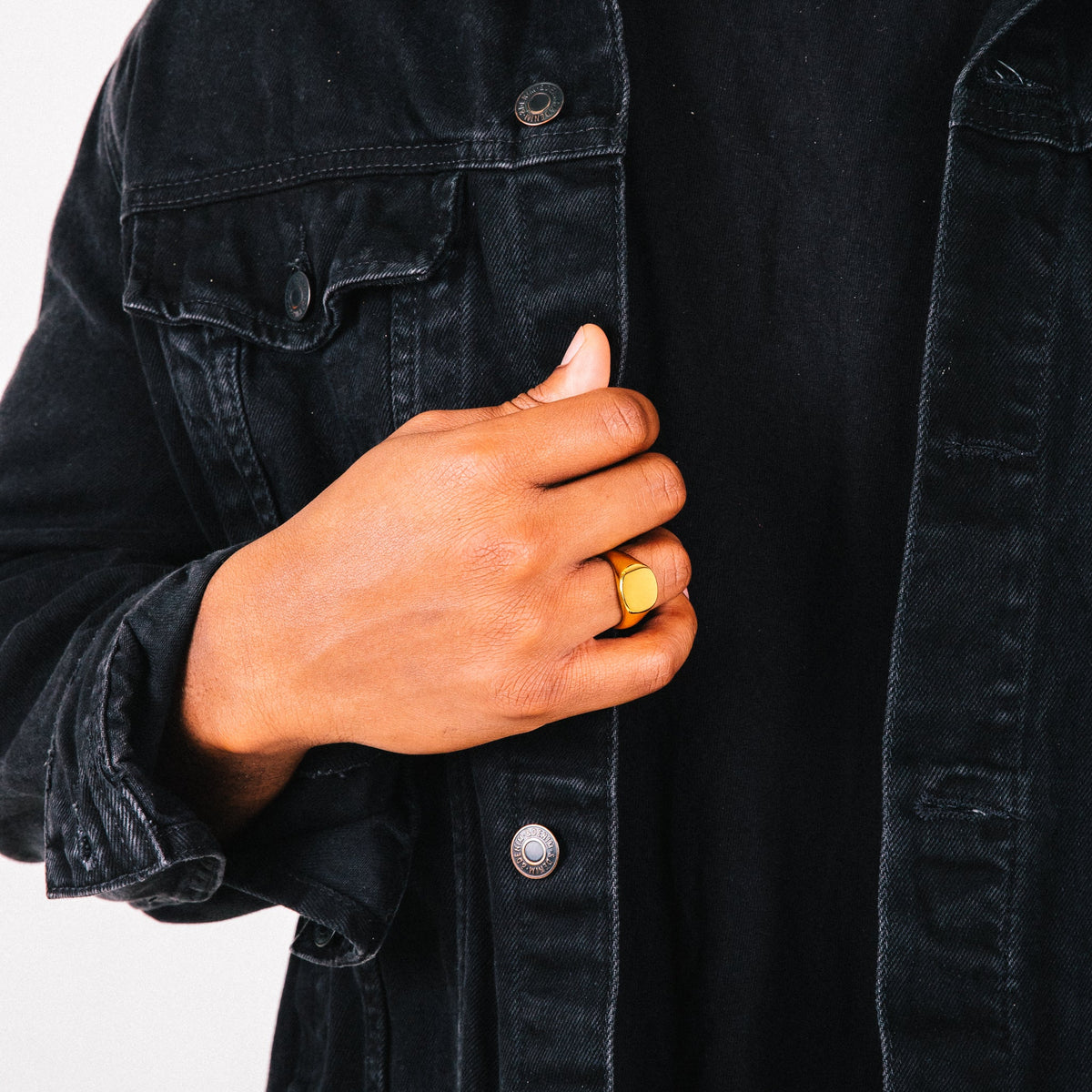 Milan Mens Gold Stainless Steel Ring