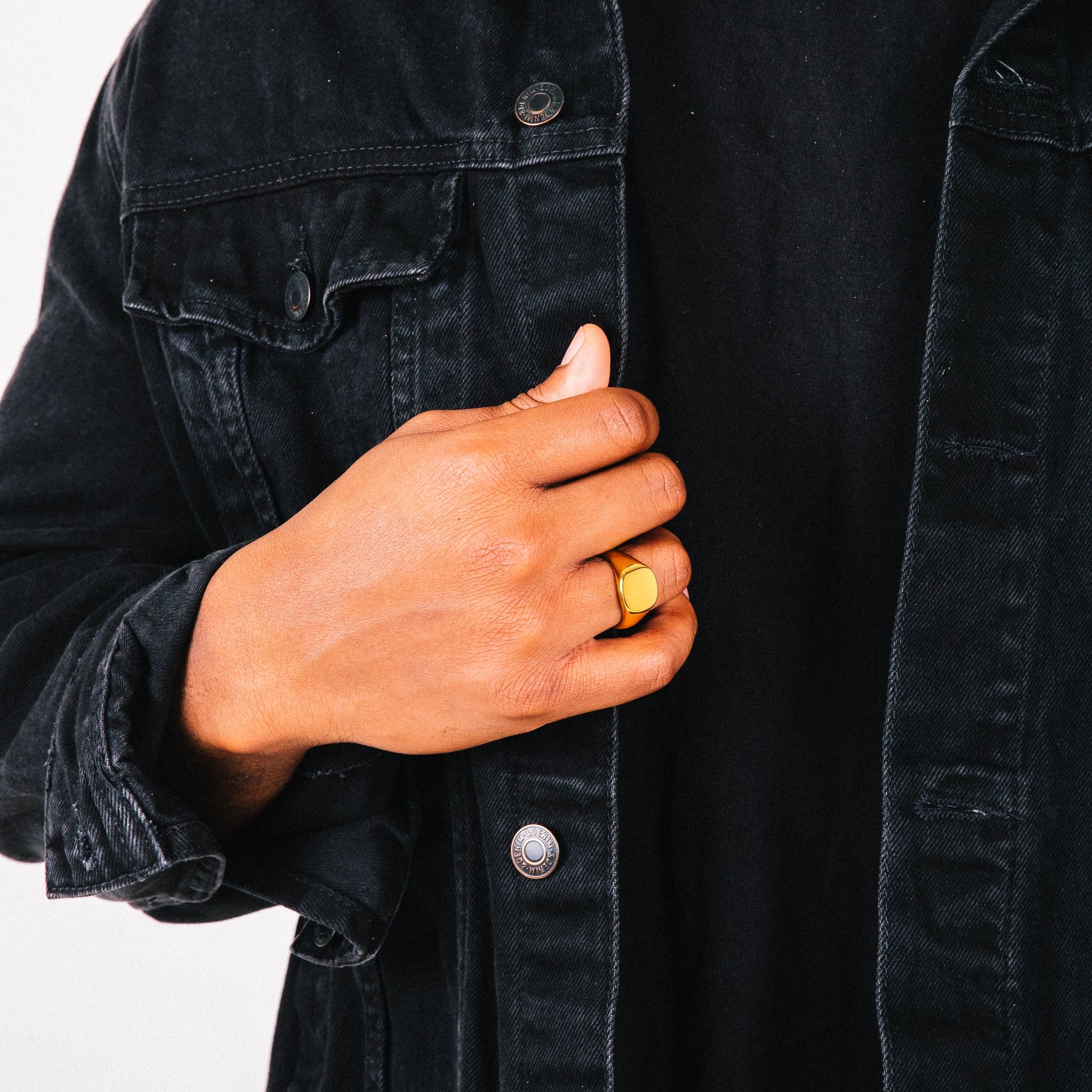 Milan Mens Gold Stainless Steel Ring