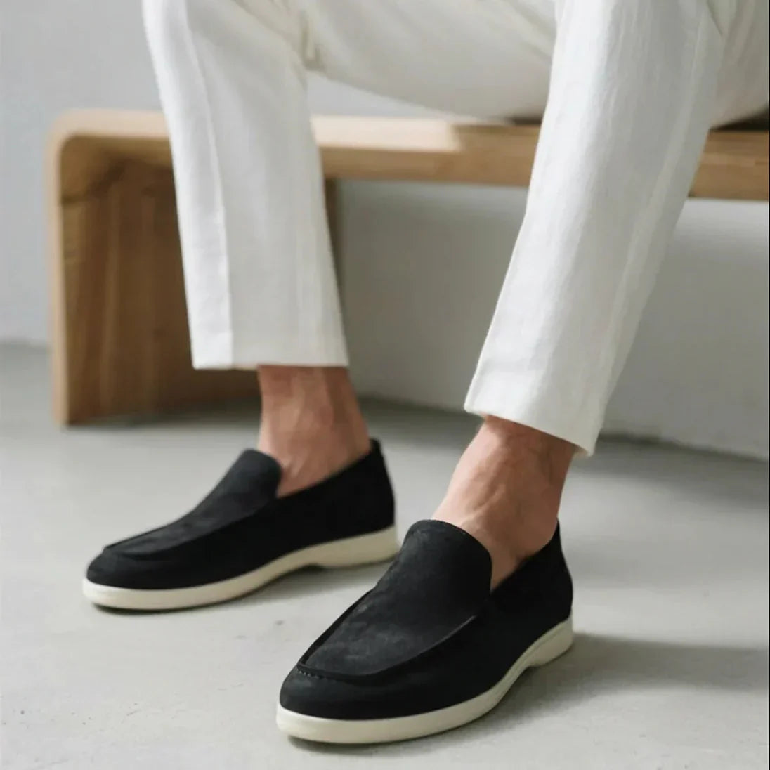 Mocassim de Camurca Masculino Venetto preto
