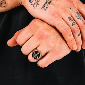 Omen Mens Stainless Steel Ring