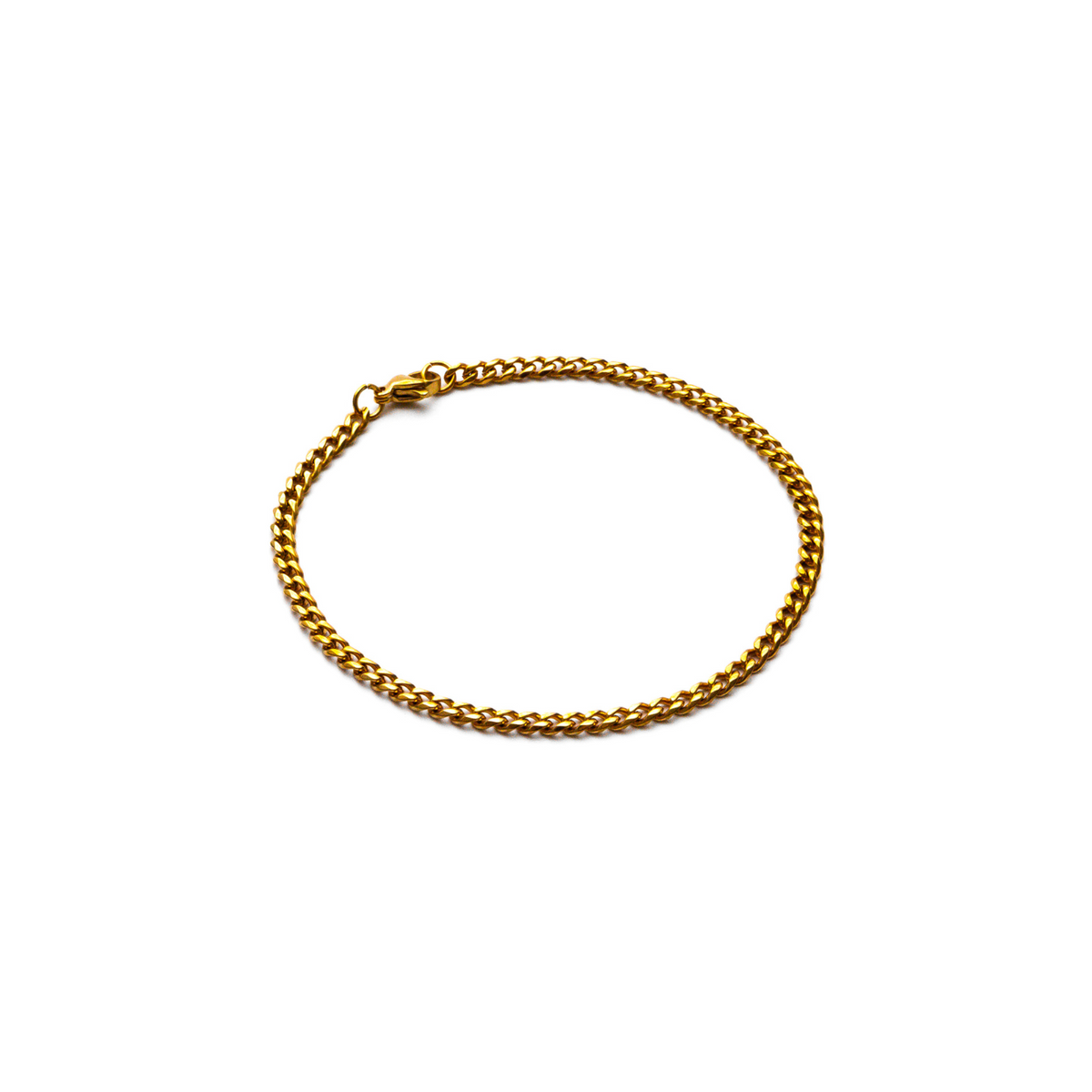 Pulseira Masculina Aco Inoxidavel Dourada Luxus