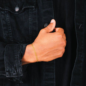 Pulseira Masculina Dourada Avent 