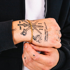 Pulseira Masculina Dourada Zyro