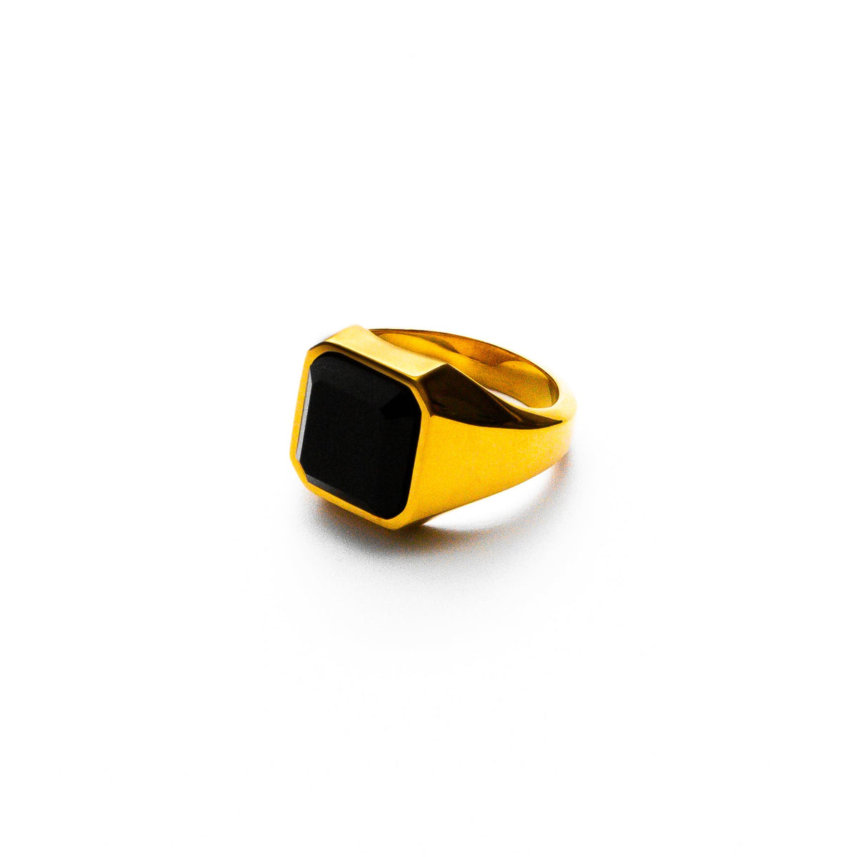 Radium Mens Gold Stainless Steel Ring