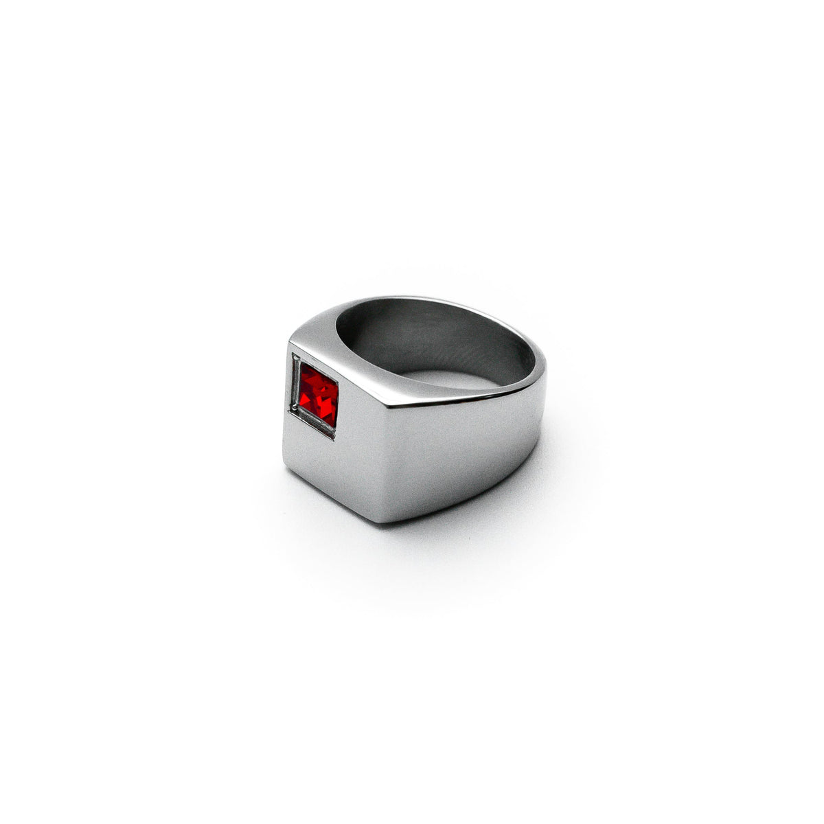 Red Nova Mens Stainless Steel Ring