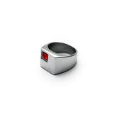 Red Nova Mens Stainless Steel Ring