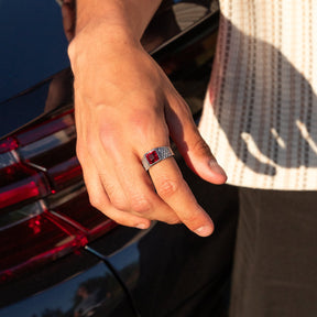 Red Relix Men's Stainless Steel Ring