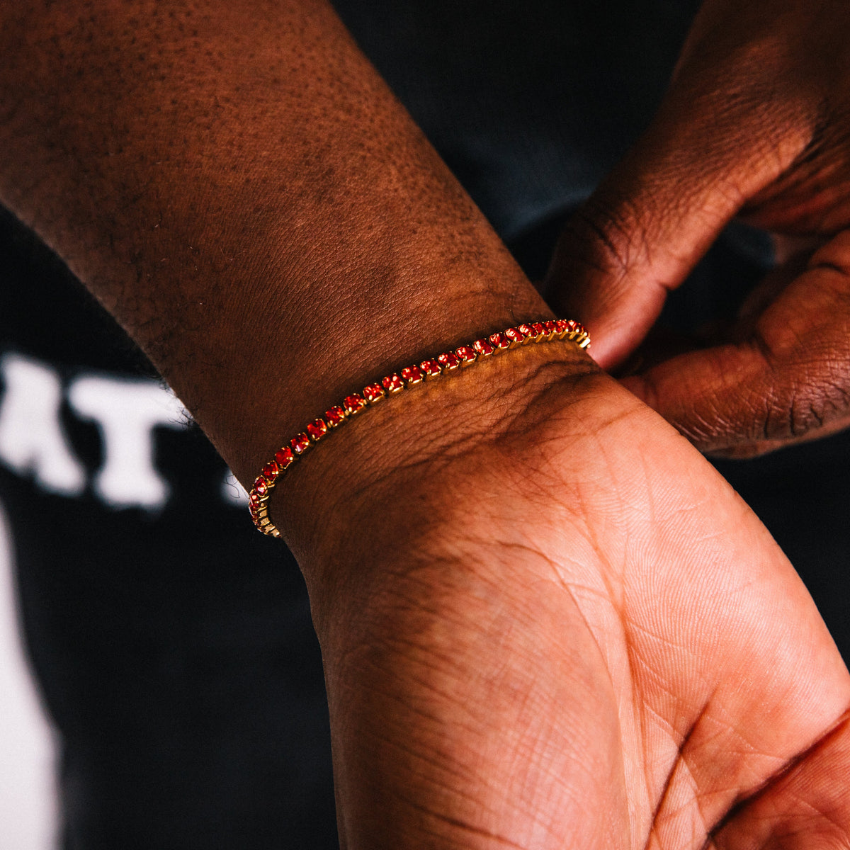 Red Royce Mens Stainless Steel Bracelet