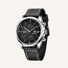 Relógio de Couro Classic Civano preto