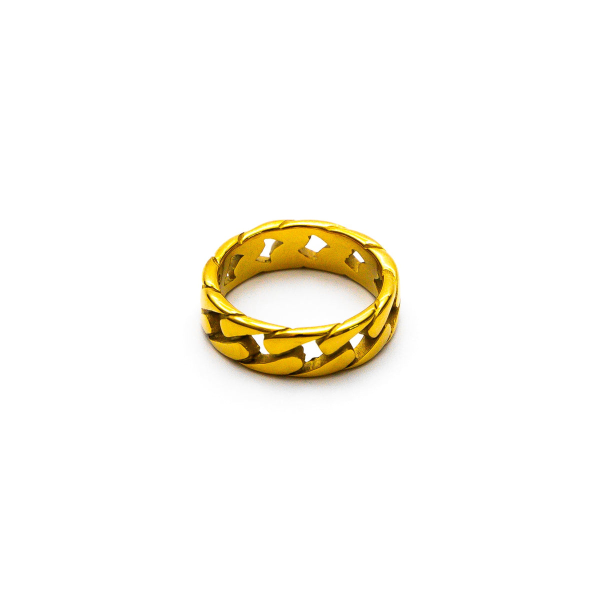 Relo Mens Gold Staonless Steel Ring