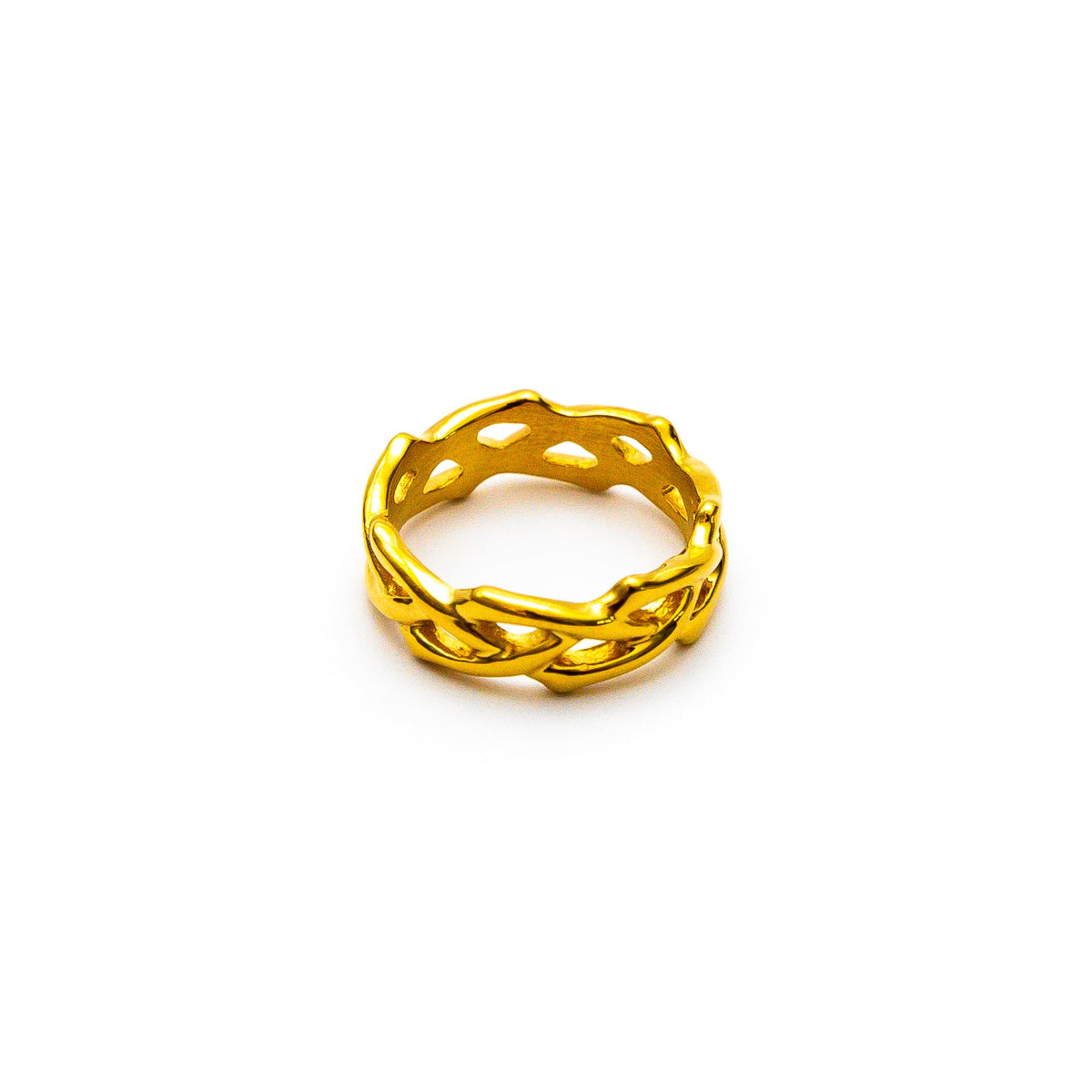 Solice Mens Gold Stainless Steel Ring