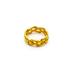 Solice Mens Gold Stainless Steel Ring