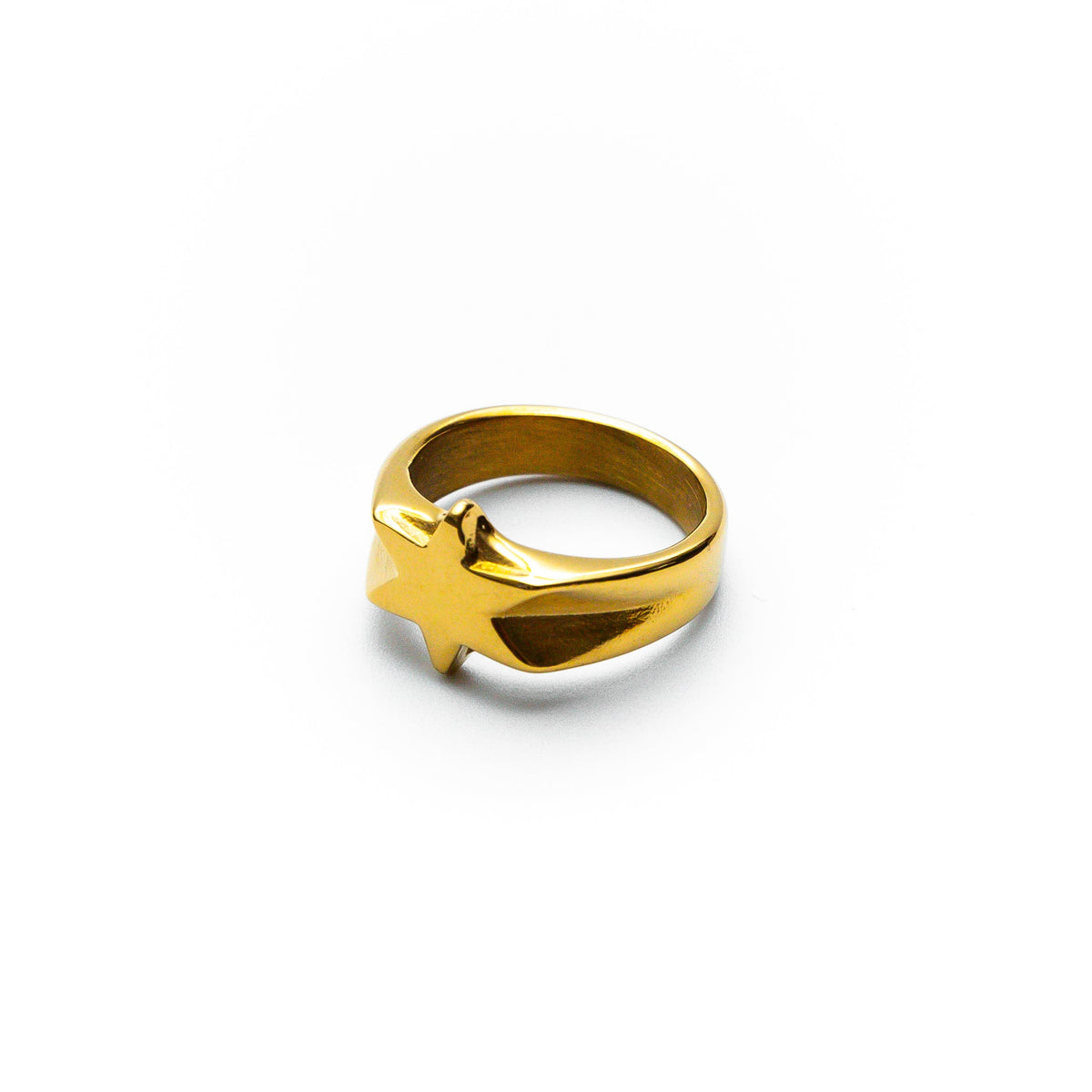 Stella Mens Gold Stainless Steel Ring