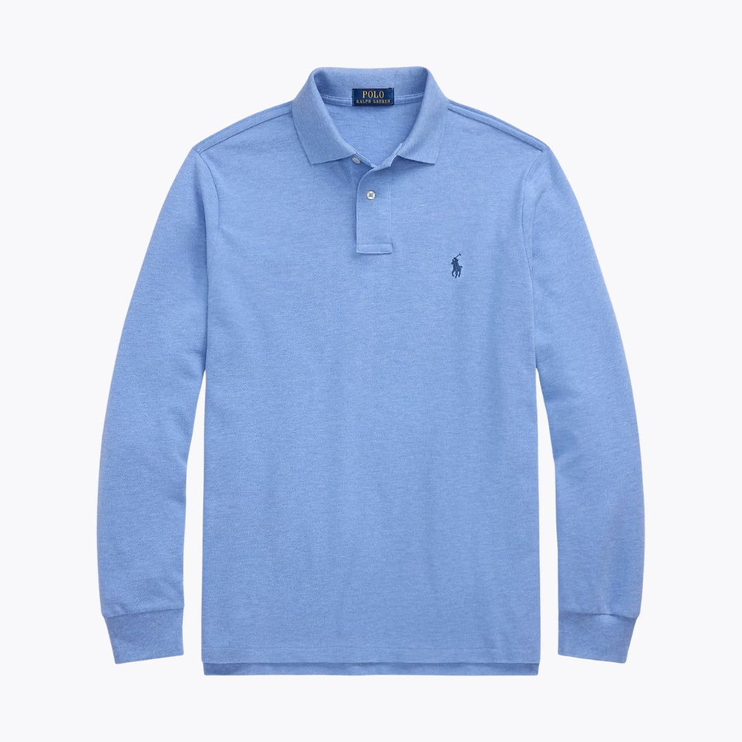 RL Mesh Long-Sleeve Polo Shirt