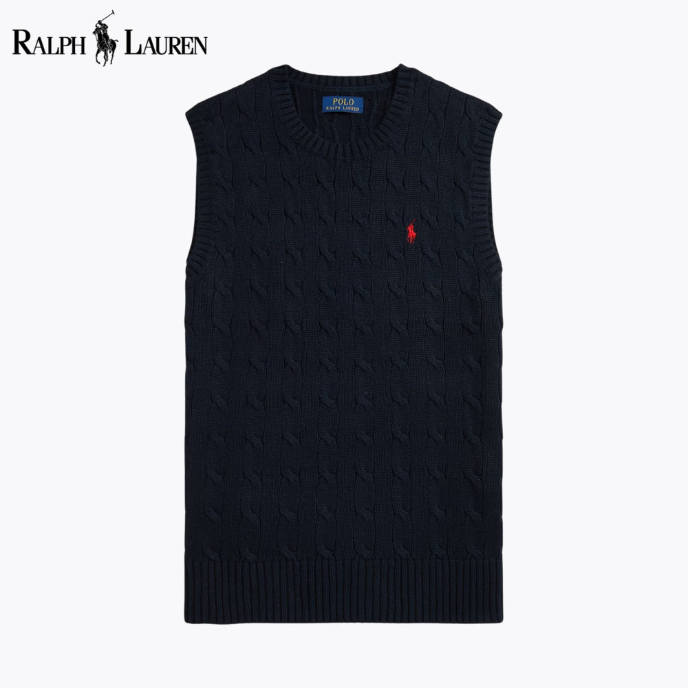 RL Cable-Knit Cotton Sweater Vest